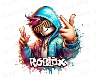 Roblox PNG, Postacie Roblox PNG, Roblox PNG na koszulki, Wzory Anime PNG, Koszulka Roblox dla chłopców, Naklejki z gier, Clipart Roblox, Gamer PNG