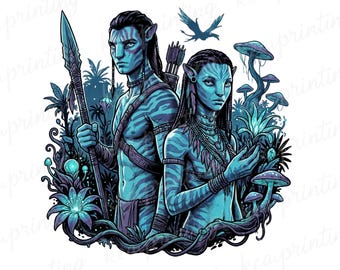 Avatar Fire and Ash PNG, Sci-Fi Movie 2025 Shirt Design, Pandora World Art, Na'vi Clans, Action Movie Fan Art, Digital Sublimation File