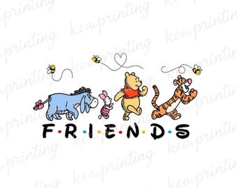 Winnie the Pooh Friends Png, Magic Kingdom Trip Png, Best Friends, Family Vacation Png, Family Trip Png, Happy Holiday