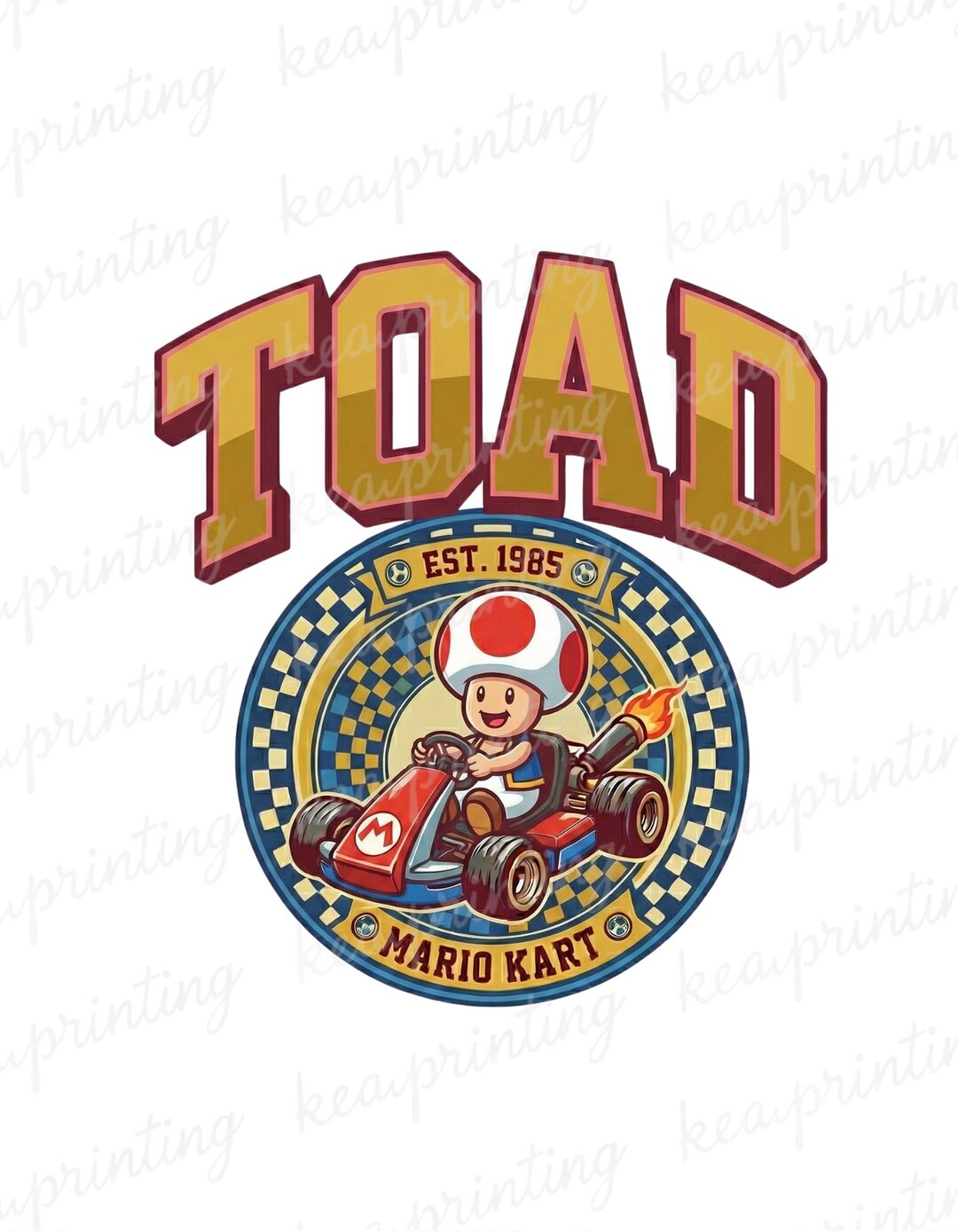 Retro Toad Mario Kart PNG, Mario Toad Png, Super Mario Racing Png ...