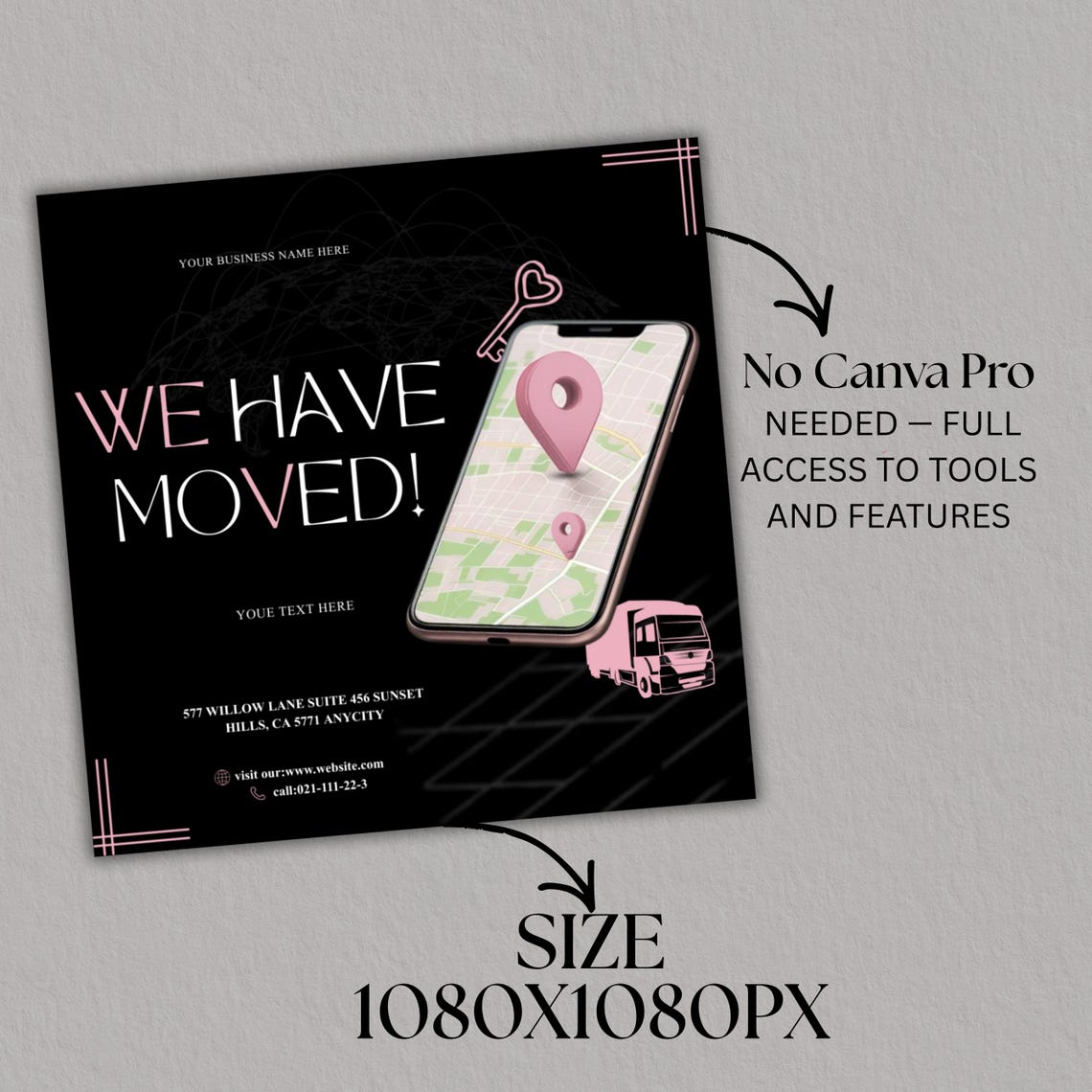 We Moved Flyer: New Business Address Announcement, Grand Reopening ...
