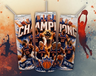 Knicks Tumbler Wrap, Knicks Champions 2026 20oz Tumbler Design, New York Team Fan Digital Download Only, Sublimation Wraps, Basketball PNG