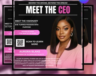 Meet The CEO Flyer, Business Branding Template (Canva Editable)