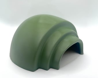The Ridge Hide | Modern 3D Printed Reptile Shelter for Snakes & Geckos | Terrarium Cave Decor - Green