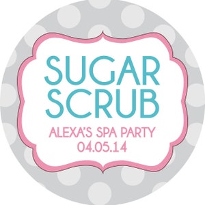 Girl's SPA Theme Sugar Scrub Label: Archivo digital imprimible