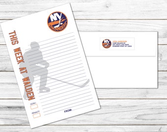 Hockey NY ISLANDERS Camp Stationery Set
