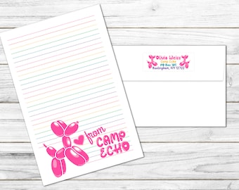 Balloon Dog Camp Stationery Set