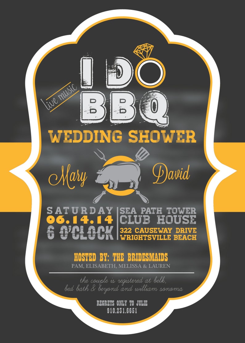 I DO BBQ Engagement Party Invitation: Digital Printable File - Etsy