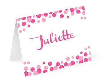 Polka Dot Personalized Note cards with matching address labels