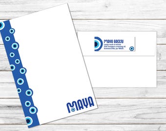 Evil Eye Pattern Camp Stationery Set