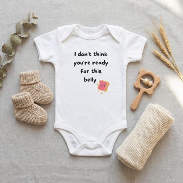 Rolig babybody, jag tror inte att du är redo för den här magen, babyshowerpresent