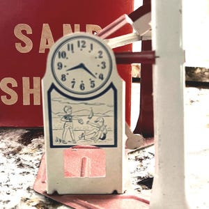 Vintage 1950s Tin Tick Tock Sand Shovel Toy with Original Box