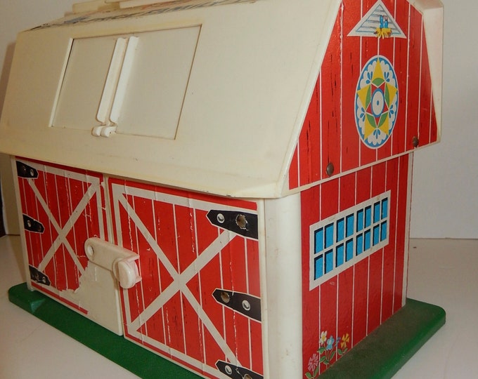1967 Fisher Price Barn Farm Vintage Toy Red Barn Toy Vintage Gift Idea ...