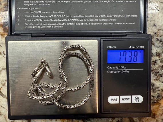 Solid silver heavy 925 chain/necklace-vintage nec… - image 2