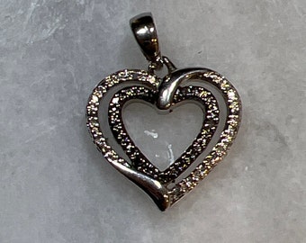Heart pendant small silver tone heart pendant for her/Mother’s Day gift idea/jewelry for her