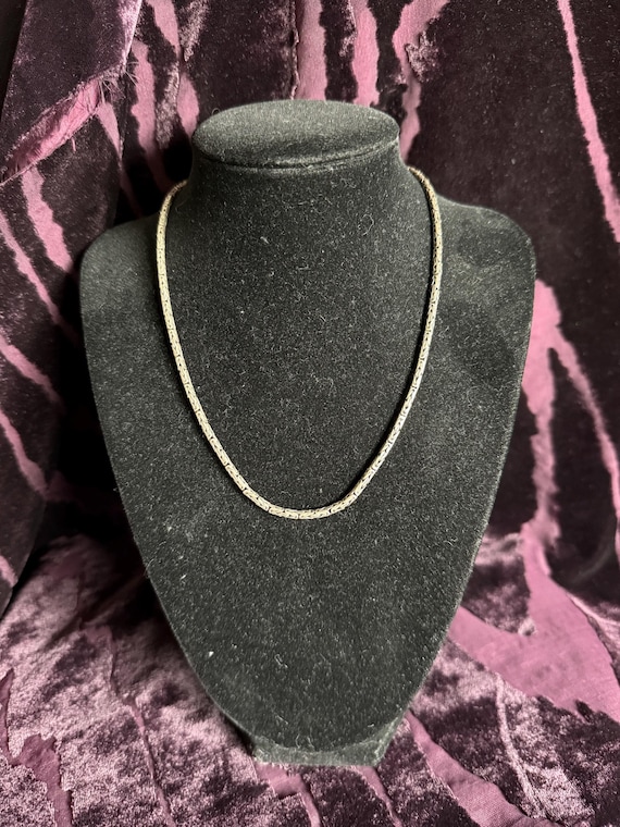 Solid silver heavy 925 chain/necklace-vintage nec… - image 1
