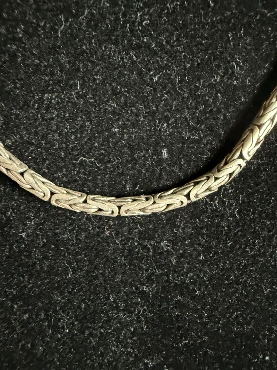 Solid silver heavy 925 chain/necklace-vintage nec… - image 3