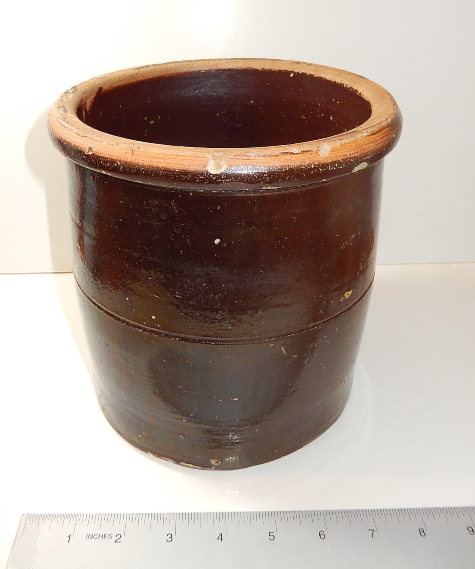 Old Brown CrockGlazed vintage stoneware canning jarearly Etsy