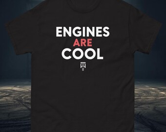 WheelieWorks Engines Are Cool - Camiseta con diseño de pistón, ideal para mecánicos.