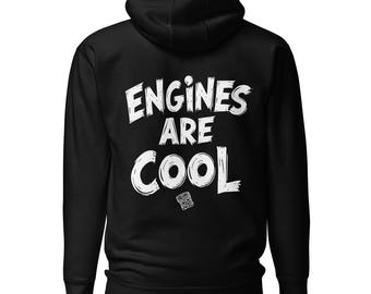 WheelieWorks Engines Are Cool – Dirty Riders Club Style, Dirt Bike Graphic, Motocross Streetwear, Red Bike Hoodie, Biker Gift