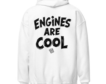 WheelieWorks Engines Are Cool – Engine style, Dirt Bike Graphic, Motocross Streetwear, WheelieWorks Hoodie, Biker Gift