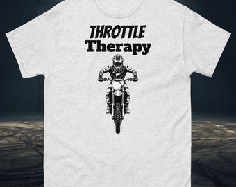 Throttle Therapy- funny motocross graphic shirt