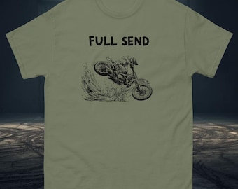 Full Send Dirt Bike T-Shirt – Motocross Streetwear Graphic Tee