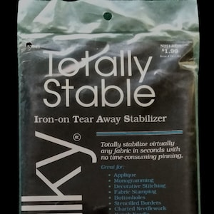 Iron-on Tear Away Stabilizer Sulky Totally Stable 20&quot; x36&quot;
