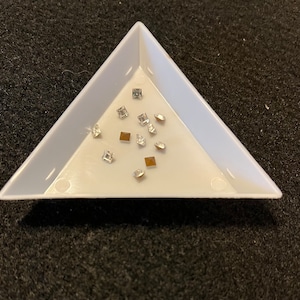 Lot of 6 - 3mm Square Swarovski Crystal Square Rhinestones