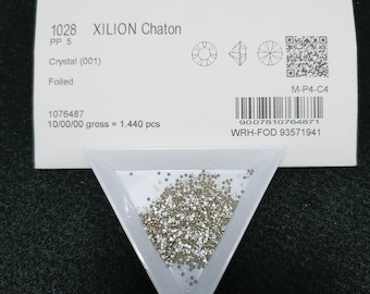 Lot of 12 PP5 2SS 1.2mm-1.3mm SWAROVSKI Xilion RHINESTONES Crystal Clear