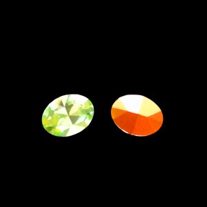 Lot of 6 - 8x6mm Chrysolite Oval Swarovski Rhinestones