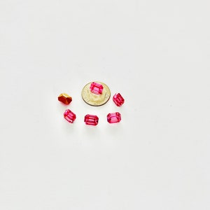 Set aus 6 - 8x6 Rose Octagon Swarovski Strasssteinen