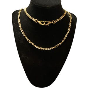 Cadena de metal para bolso de mano, correa de asa en tono dorado, repuesto para bolso de hombro, 47" x 5 mm