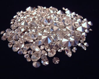 Lot of 500 Crystal Clear Preciosa Rhinestones Mixed Sizes