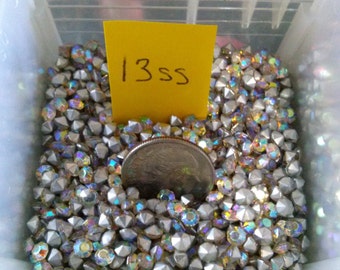 1 Gross (144) 13ss-3.2mm-3.3mm AB Chatons Strasssteine