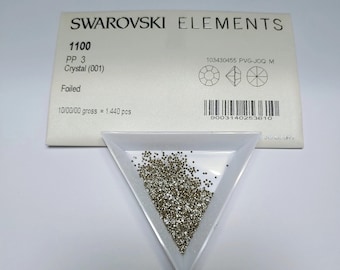 Lot of 12 PP3 0SS 1.0mm-1.1mm SWAROVSKI Xilion Crystal Chatons Rhinestones
