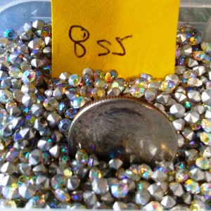 1 Gross (144) 8ss/2.3mm-2.4mm Vintage Preciosa Super Chatons AB Brilliant Rhinestones