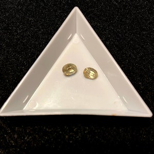 Lot of 2 - 8mm x 6mm Oval Crystal Rhinestones Vintage