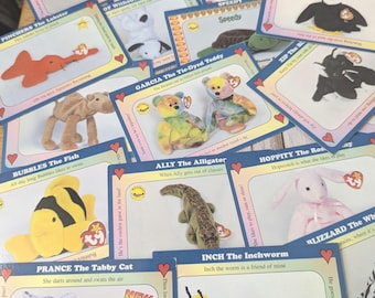 Karty kolekcjonerskie Ty Beanie Babies z 1999 r., seria 2 | 45 szt. pamiątek z lat 90.