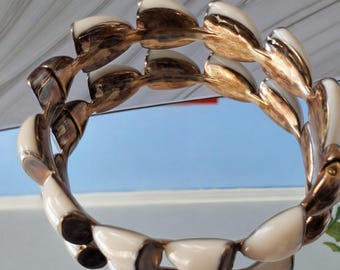 Chunky Lucite & Gold-Tone Link Bracelet | Mid Century Modern Statement Bracelet