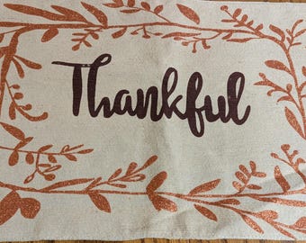 Set of four Burlap Autumn Fall Placemats.