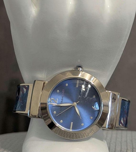 Vintage Isaac Mizrahi Silver-tone Reef Cuff Watch. New  display picture 1