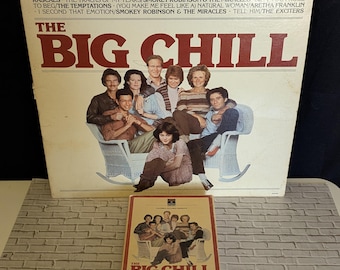 Zestaw płyt winylowych i kaset VHS z muzyką z filmu „The Big Chill” – pamiątki filmowe z 1983 roku