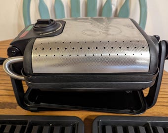 Gofrownica Emeril's Waffle Panini Maker firmy T-fal – wyjmowane płyty, książka kucharska, instrukcja obsługi