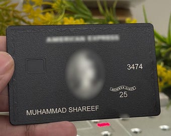 Custom Metal Card 1:1 " AMEX Black Centurion "  - Stainless Steel Cover - 2026 Novelty Design - Handmade - Laser Engraved