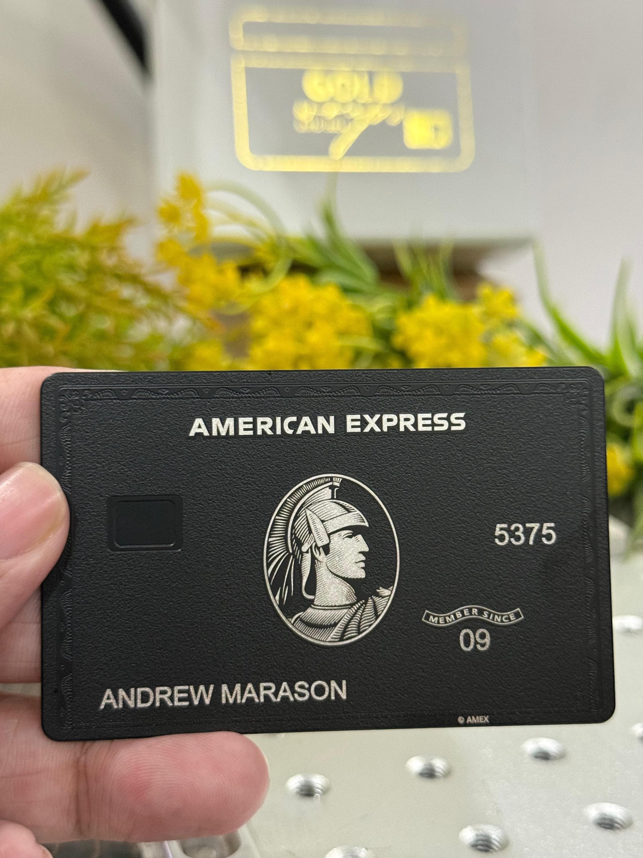 Amex Centurion Amex Platinum Luggage Tags 4442 Custom Laser