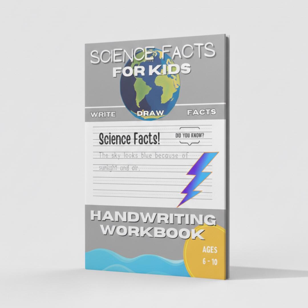 Science Facts Handwriting Practice for Kids 6-10 | Printable Workbook ...