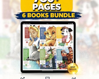 Bundel Disney-kleurboeken, + 780 PAGINA'S, mysteriekleuring, digitale kleurplaten, pdf-boeken