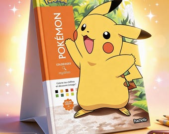 Pokemon kleurboek afdrukbare pdf-set, instant download, activiteitenpagina's voor kinderen, kleuren op nummer, 114 pagina's, voor thuis of in de klas