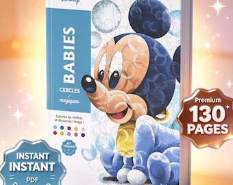 Disney Babies, Mystery Colour By Number-boek, 130 pagina's, afdrukbaar (digitale download)